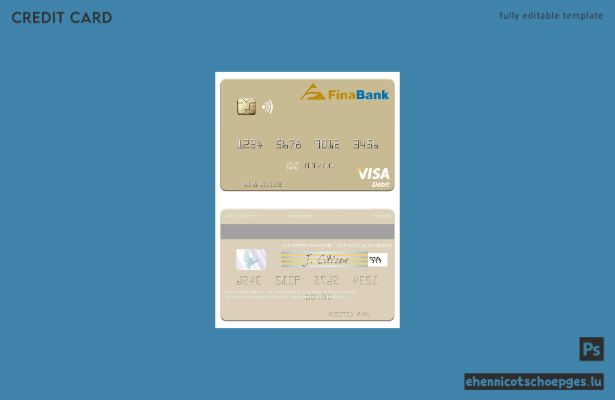 Vorschau einer Visa-Debitkarte der Suriname Finabank N.V.